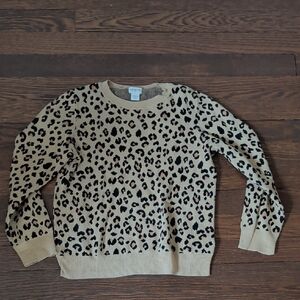 J Crew Crewcuts Tan Leopard Print Sweater